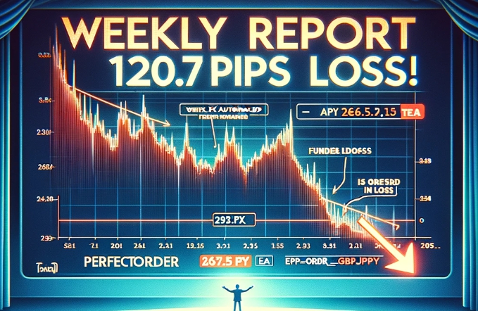 《週報》【120.7pipsの損失！】FX自動売買ツール（EA）チーム：PerfectOrder_GBPJPYが269.5pipsの損失