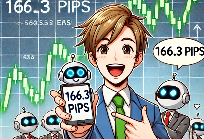 【166.3pips獲得！】FX自動売買ツールEAチーム：PerfectOrder_GBPJPY」が51.7pips獲得！