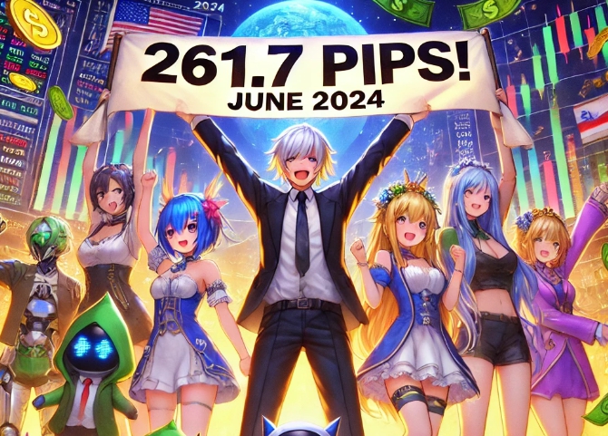 《2024年06月報》【261.7pips獲得！】FX自動売買ツールEAチーム：Triple Scalperが1040.0pipsを稼ぐ