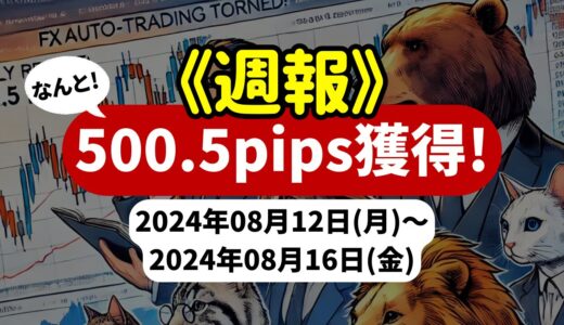 《週報》【500.5pips獲得！】FX自動売買ツールEAチーム：激勝ち AUDNZDが345.5pipsを稼ぐ