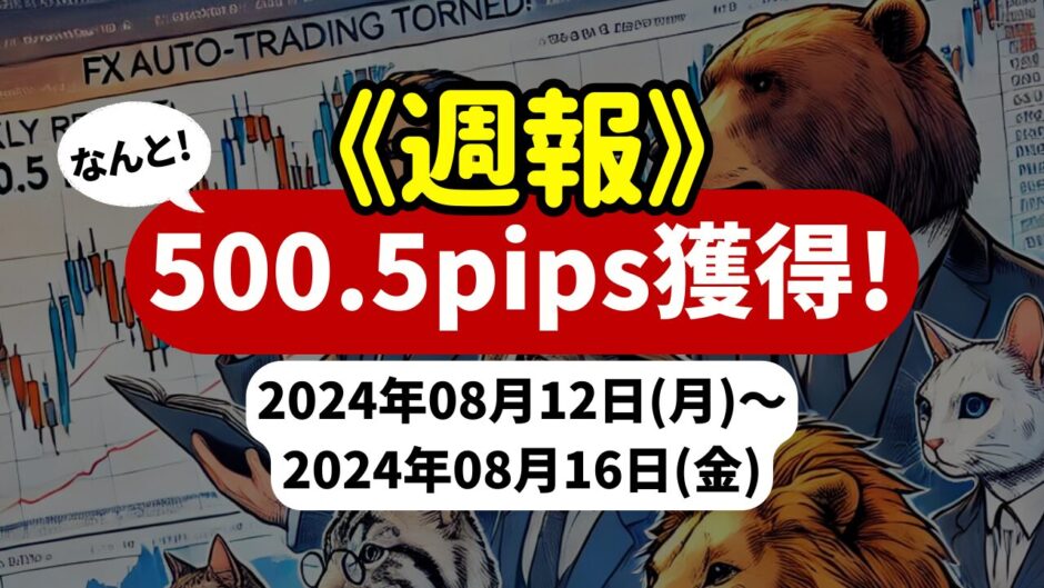 《週報》【500.5pips獲得！】FX自動売買ツールEAチーム：激勝ち AUDNZDが345.5pipsを稼ぐ