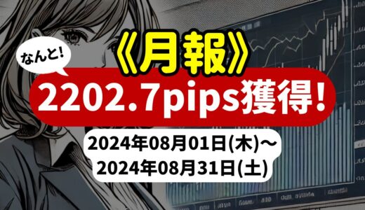 《2024年08月報》【2202.7pips獲得！】FX自動売買ツールEAチーム：激勝ち AUDNZDが1846.0pipsを稼ぐ