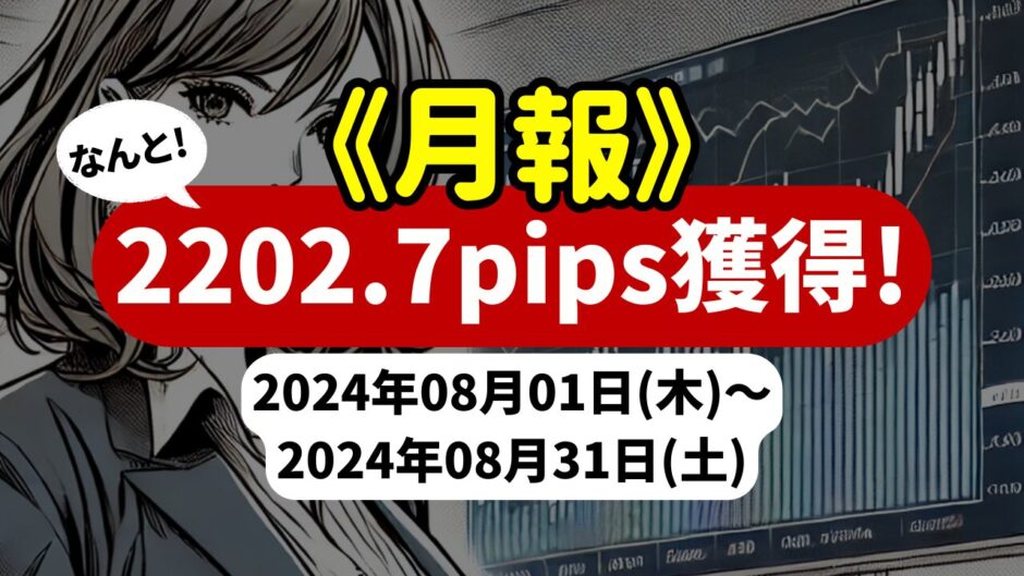 《2024年08月報》【2202.7pips獲得！】FX自動売買ツールEAチーム：激勝ち AUDNZDが1846.0pipsを稼ぐ